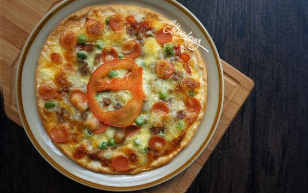 黑椒牛肉小披萨