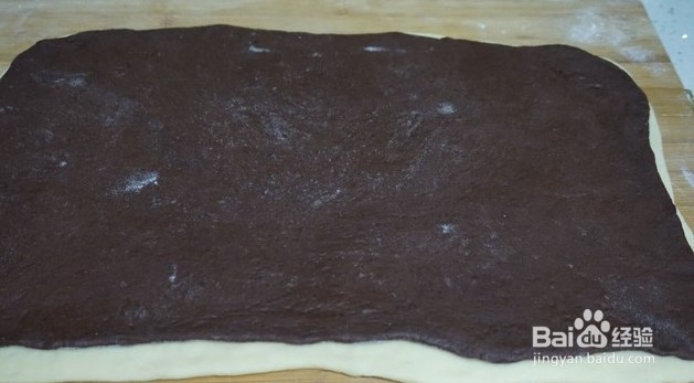 蜂蜜可可粉双色面包