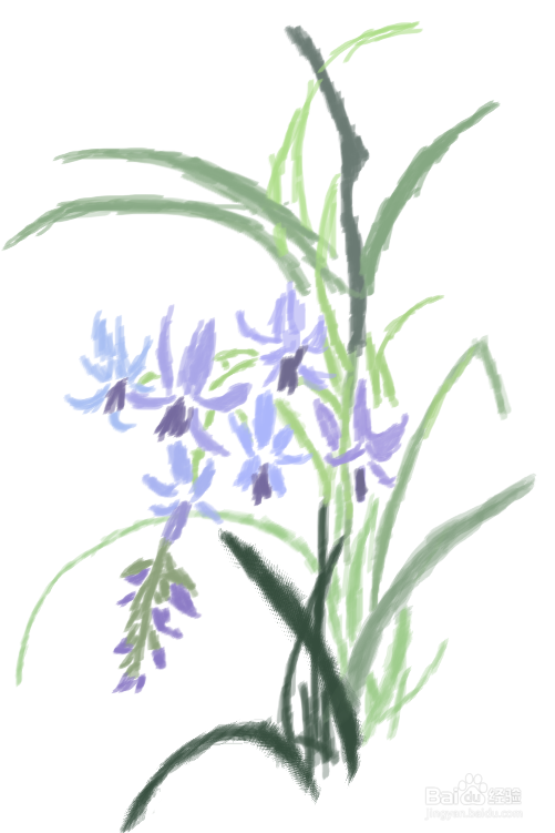 怎样画兰草好看