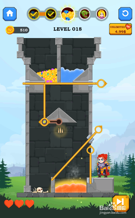 Castle Hunter的LEVEL 018怎样过关