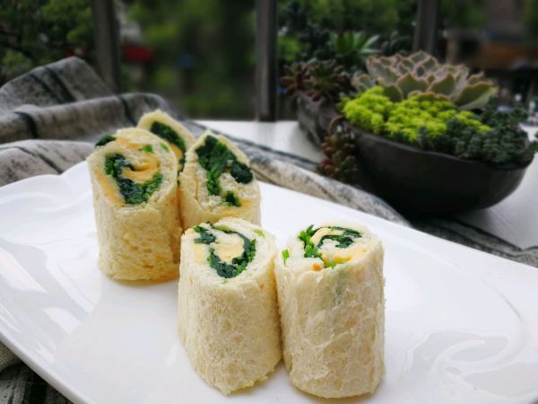 菠菜芝士吐司卷