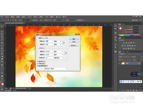 如何利用PS工具调整照片大小,尺寸及文件类型?