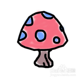 儿童简笔画：小蘑菇