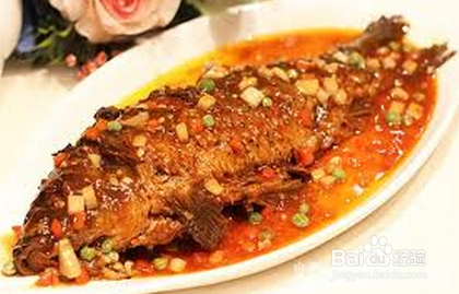 美味的干烧鲤鱼