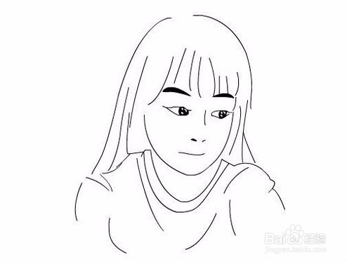 怎么简笔画漂亮女孩