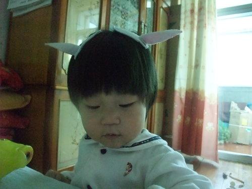 自制儿童不织布兔耳发夹