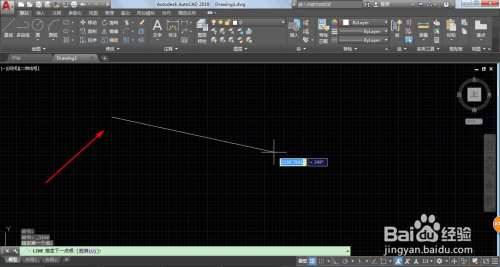 AutoCAD2019如何画一定角度的直线