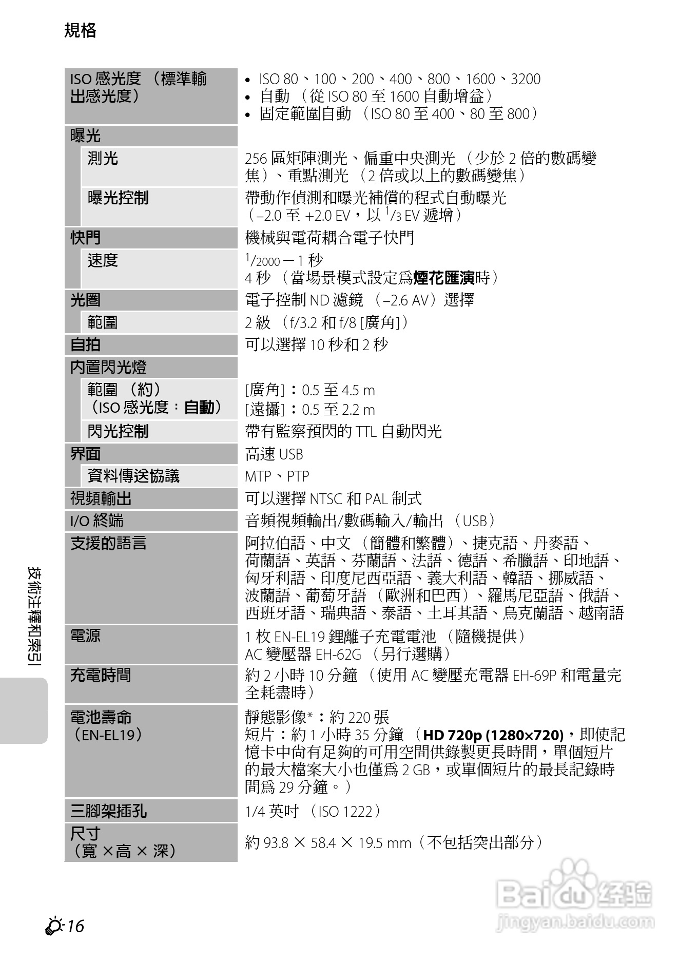 尼康 COOLPIX S2600数码相机说明书:[19]