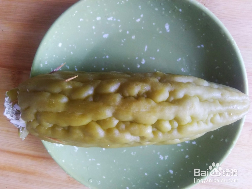 糯米腊肉镶苦瓜的做法