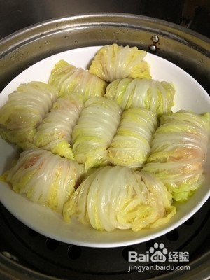 娃娃菜包肉的做法