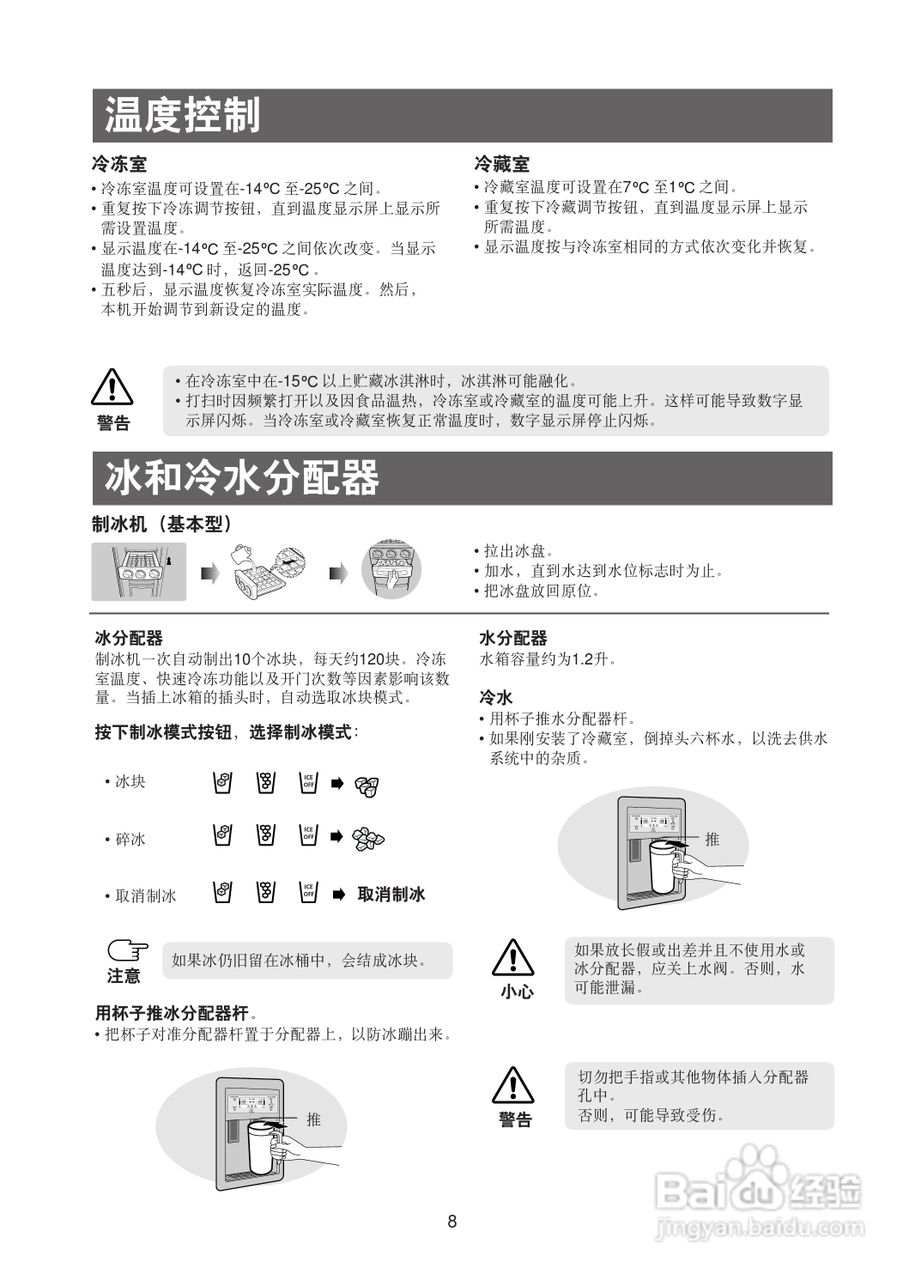 三星RS60KJSW电冰箱使用说明书:[1]