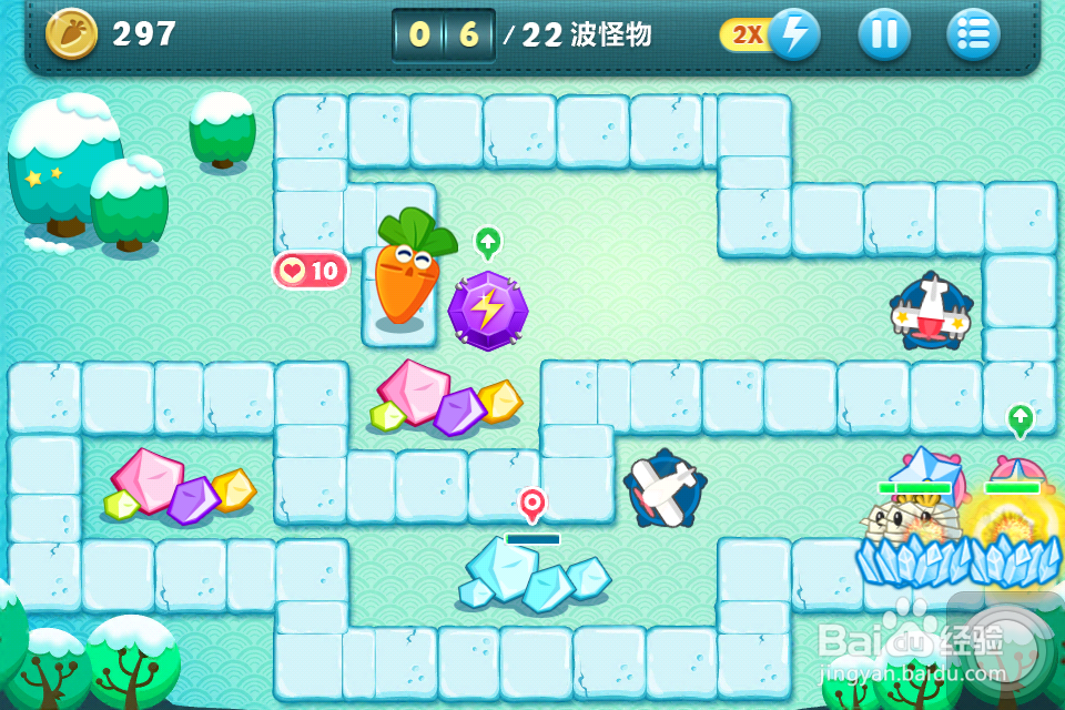 保卫萝卜冬季第十三关金萝卜攻略