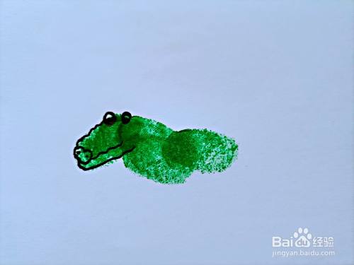 儿童指印画 如何用手指印画鳄鱼