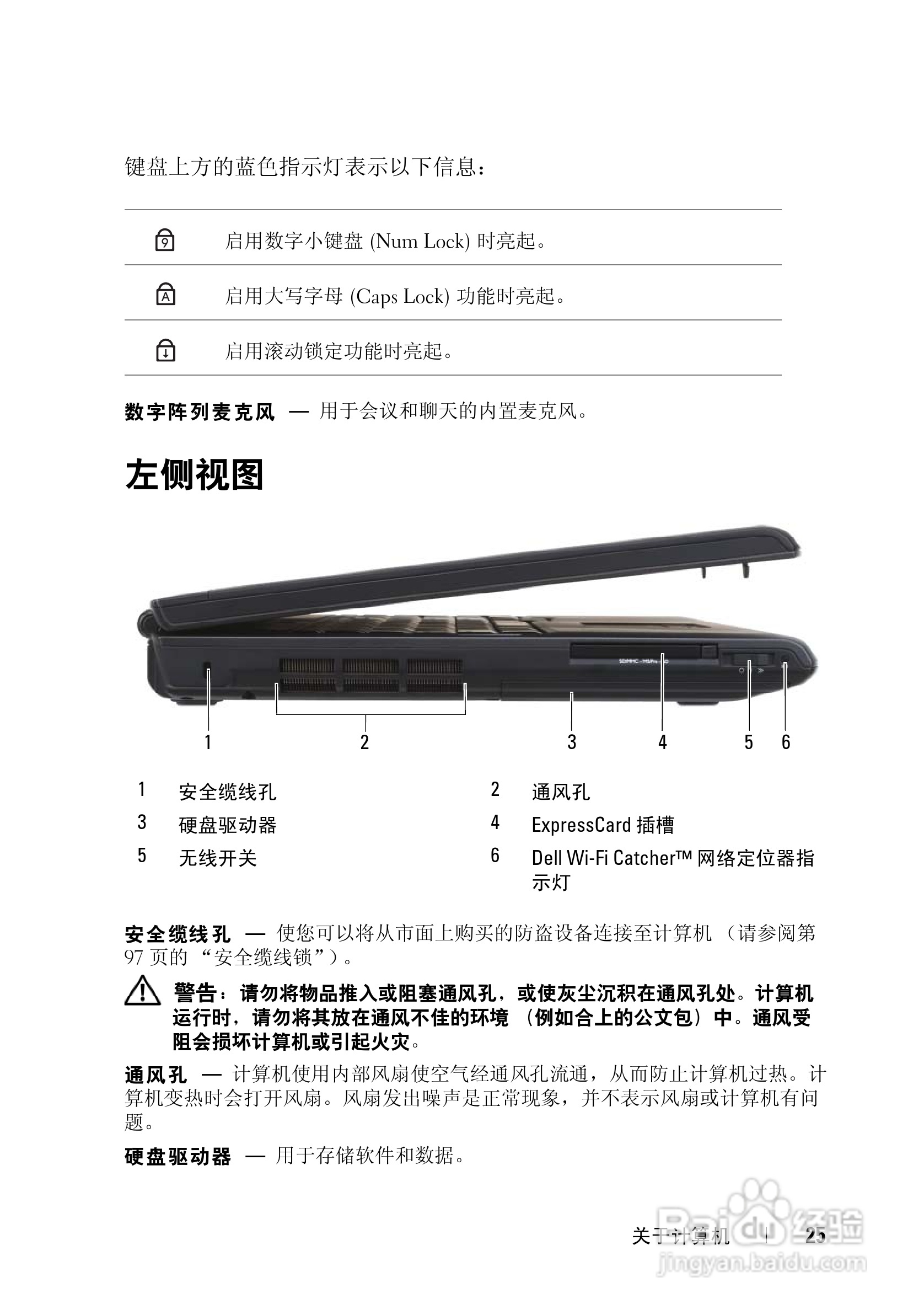 戴尔Vostro 1700笔记本电脑使用说明书:[3]