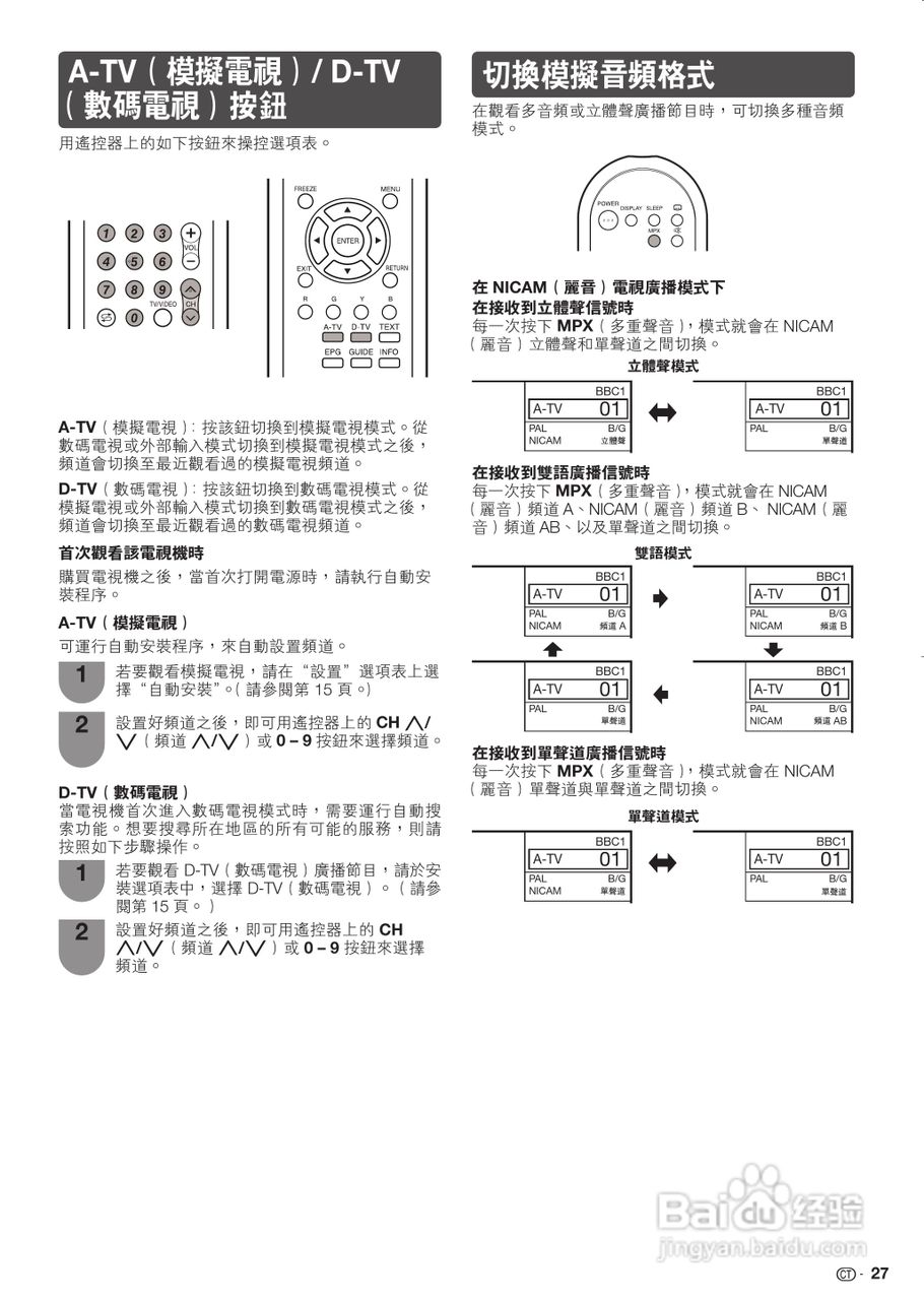 声宝LC-32LX430H型液晶电视机说明书:[3]