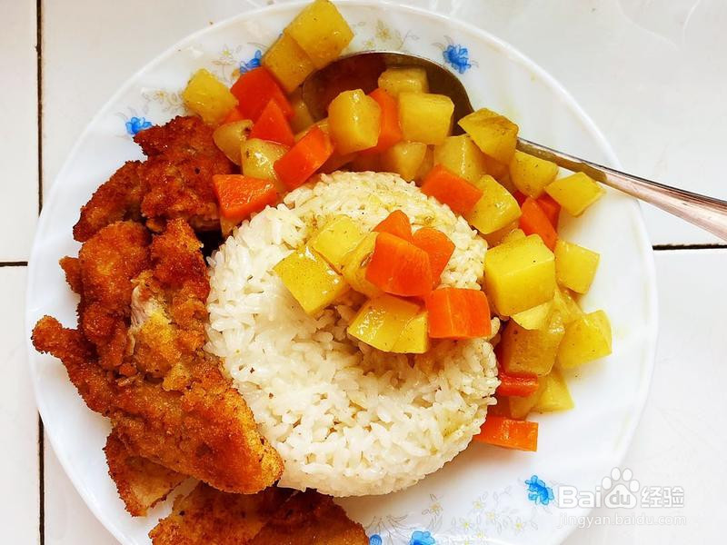 咖喱猪扒饭的做法