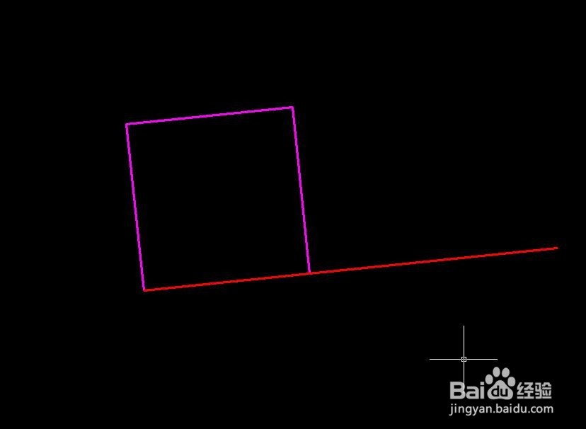 CAD中两种方法将一条直线旋转与另一条直线平行