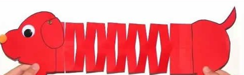 幼儿园手工制作弹簧狗 彩纸做玩具狗狗的方法