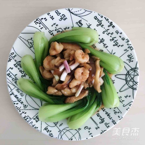 香菇虾仁醮汁上海青