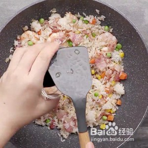 鲜虾培根焗饭