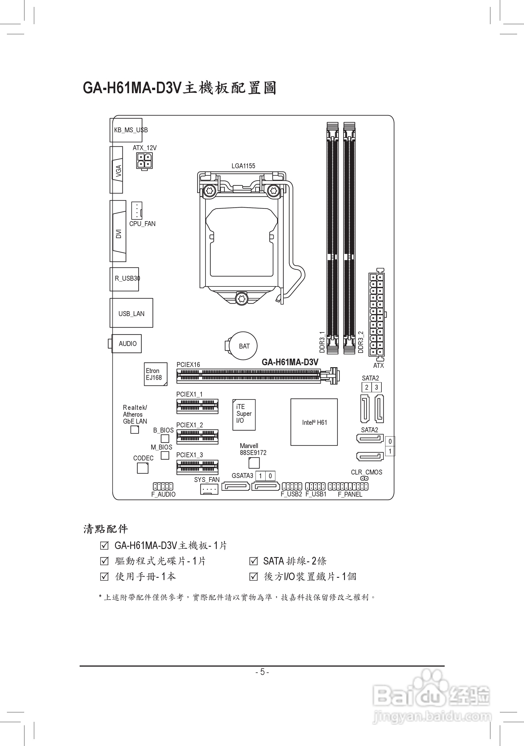 技嘉GA-H61MA-D3V主板使用手册:[1]