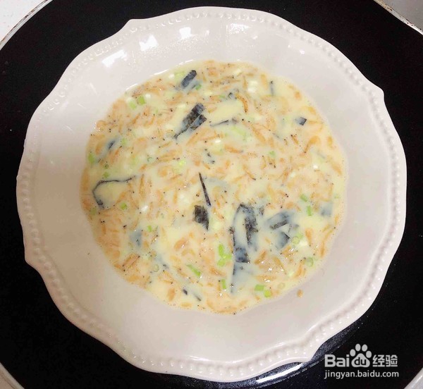 海米海苔豆浆蒸水蛋