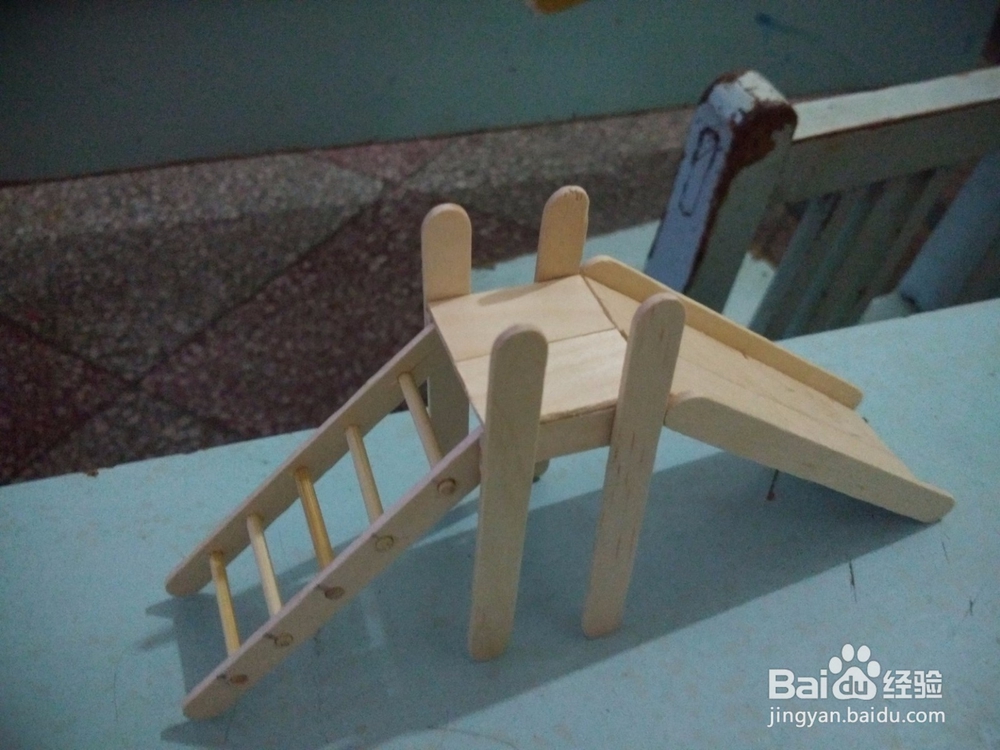 DIY制作滑梯、雪糕棒滑梯