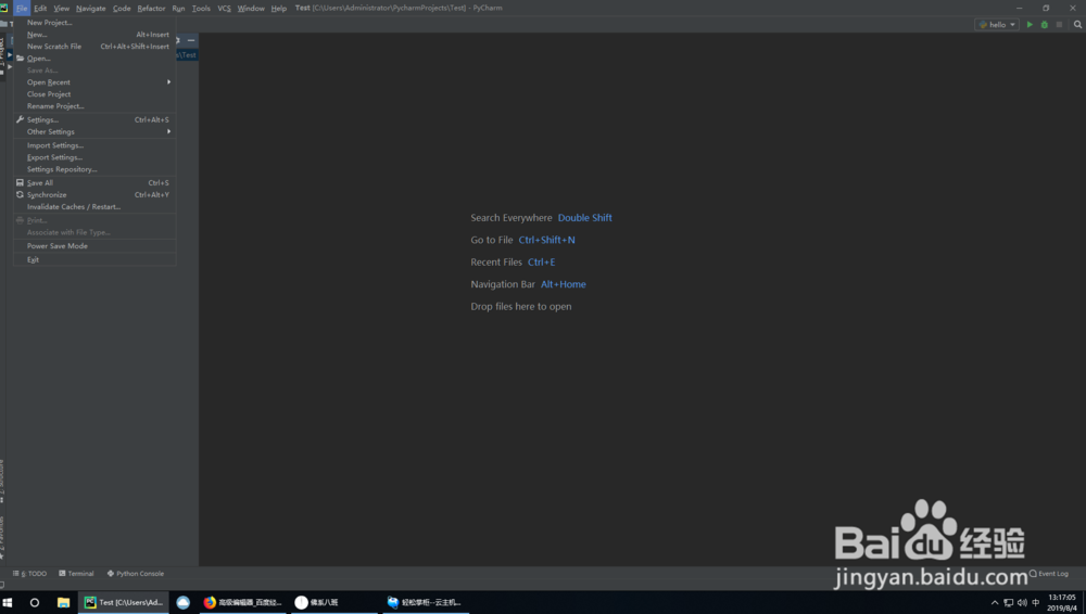 如何把Pycharm设置为用python解释器运行