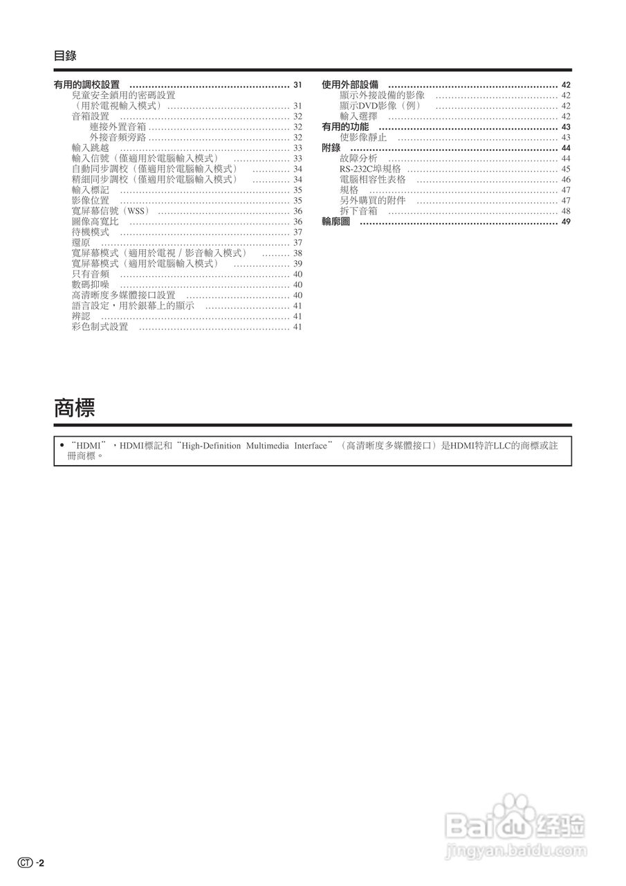 声宝LC-52G7H型液晶电视机说明书:[1]