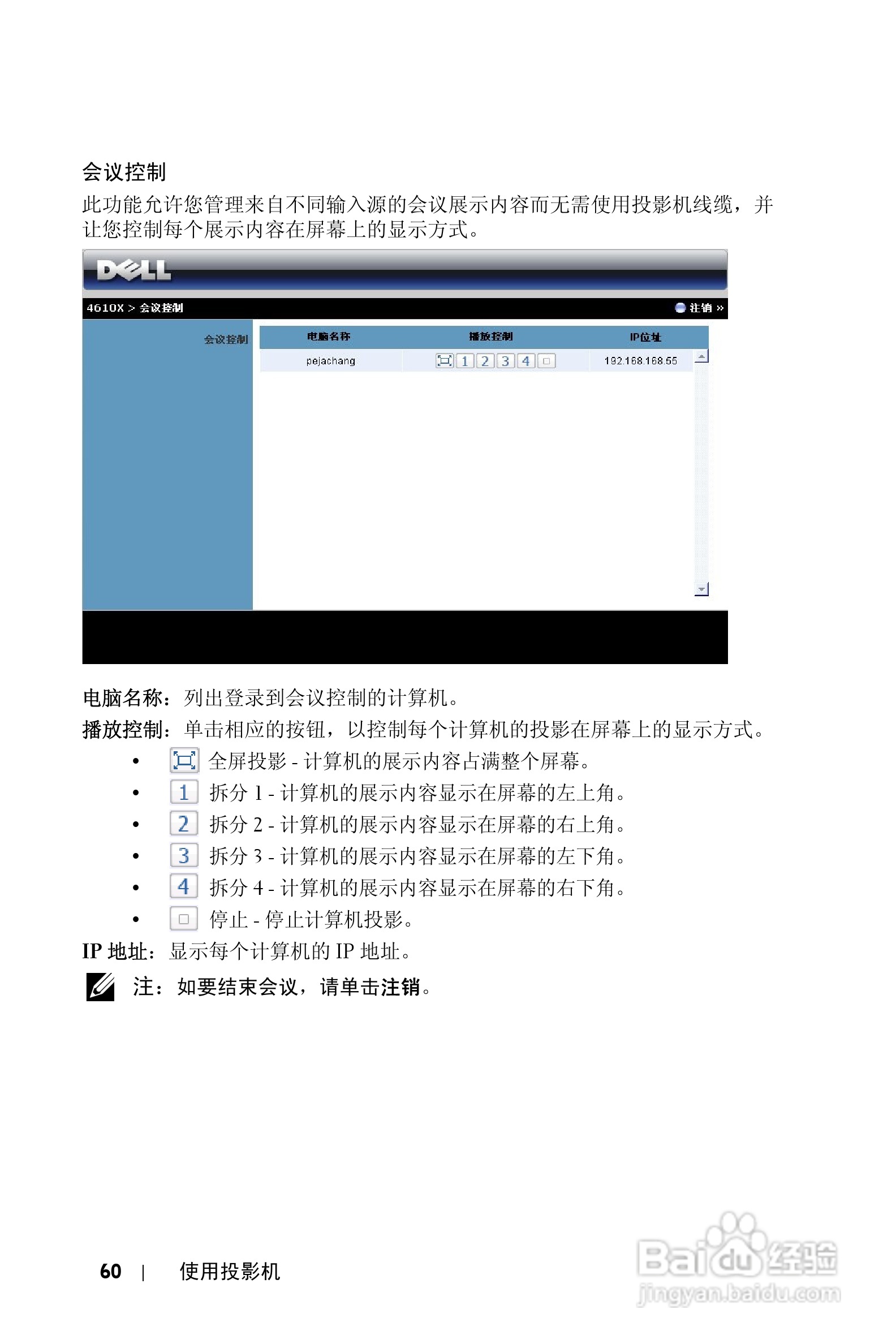 DELL Dell 4610X WIRELESS PLUS投影机说明书:[6]