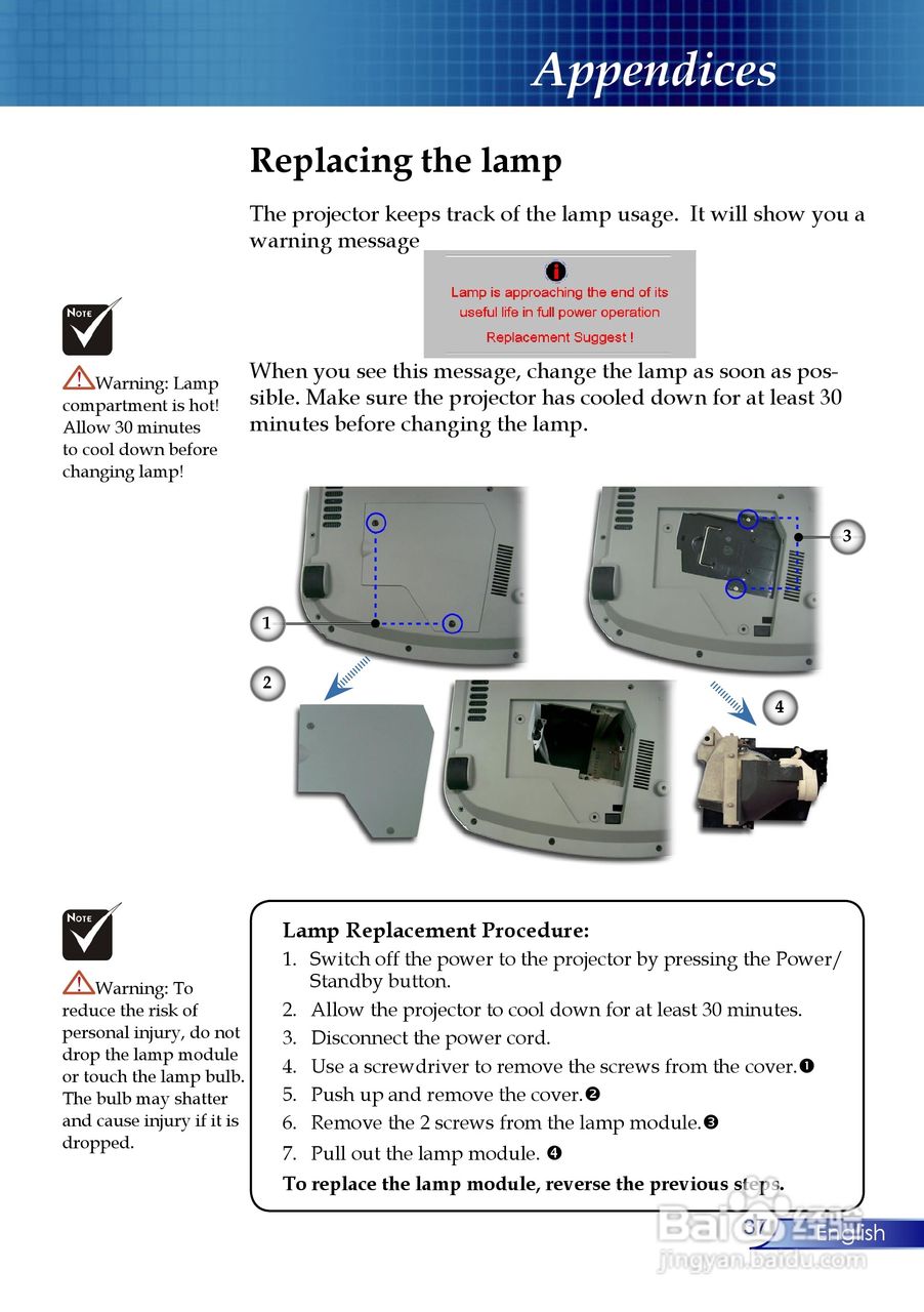 奥图玛投影机EP910型说明书:[4]