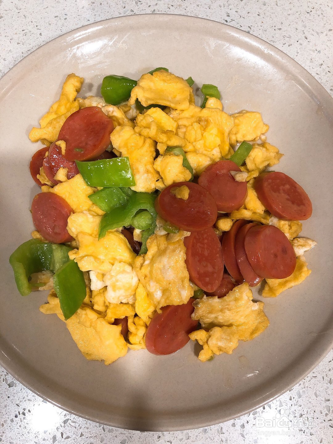 青椒火腿炒鸡蛋