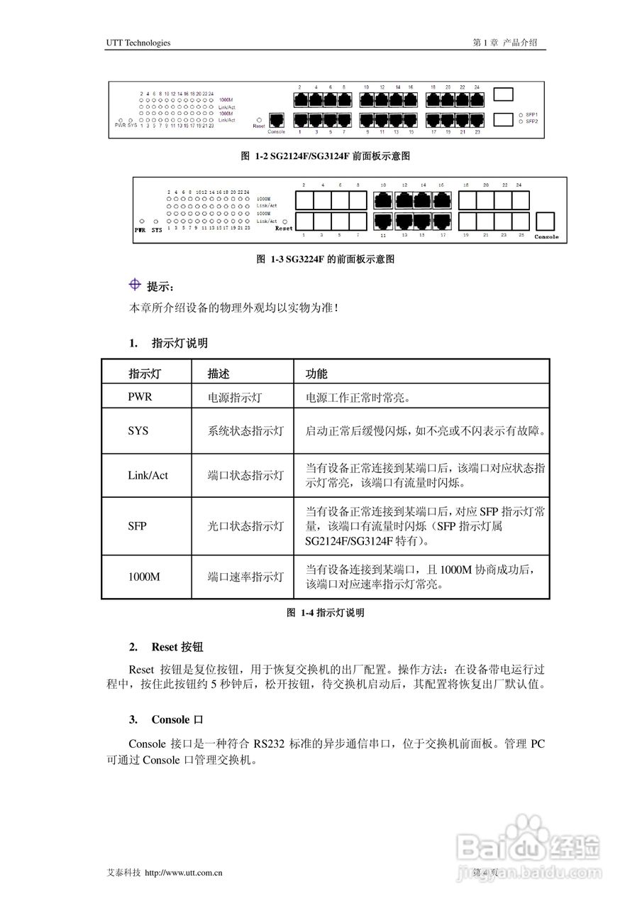 艾泰SG2124F交换机使用说明书:[1]