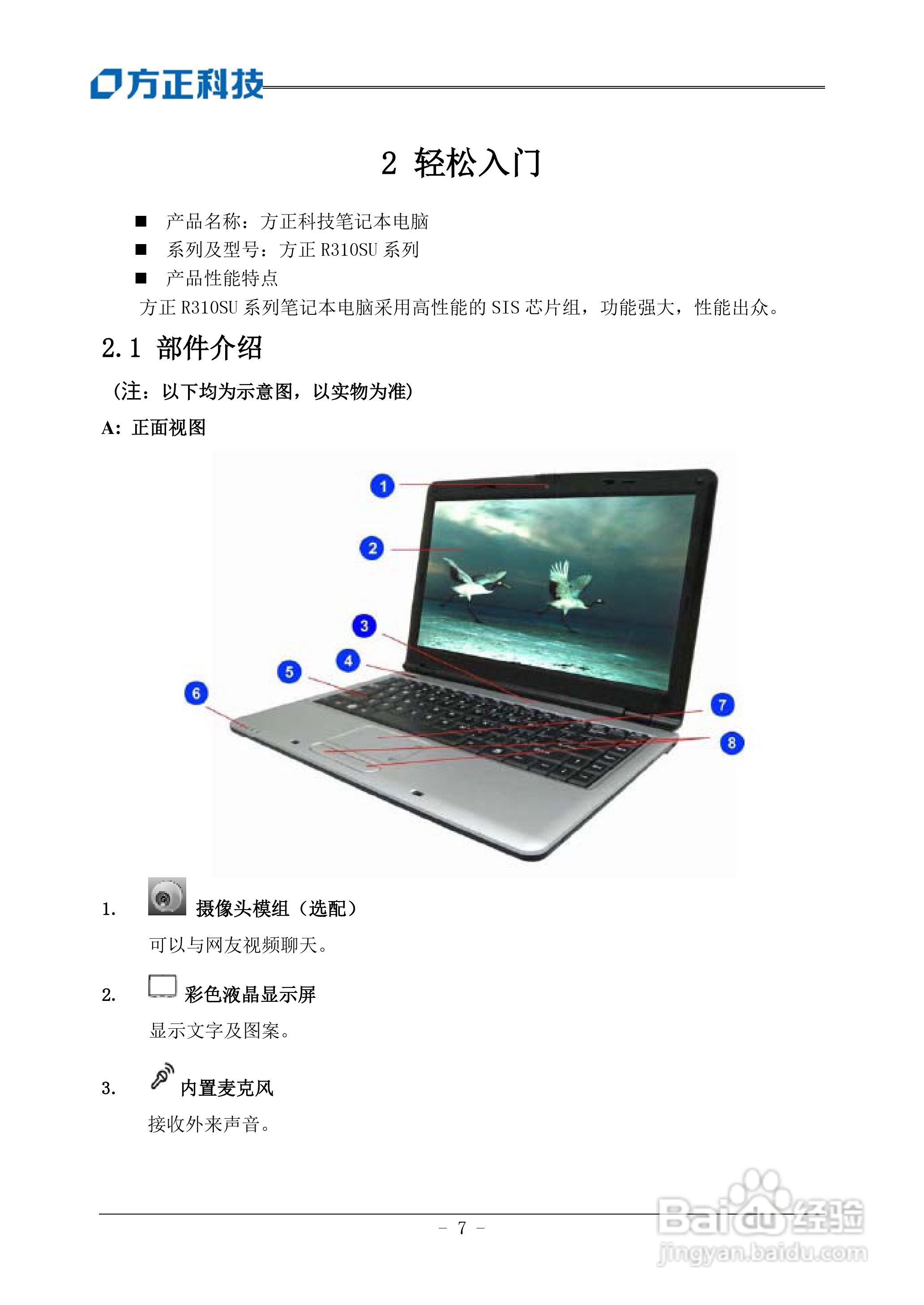 方正R310SU笔记本电脑使用说明书:[2]