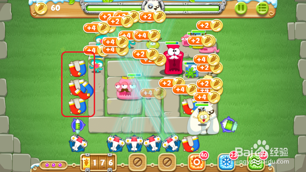 保卫萝卜2 地下庄园主题：[5]D13水晶、金萝卜