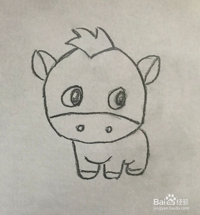 【简笔画】可爱的小马的分步画法