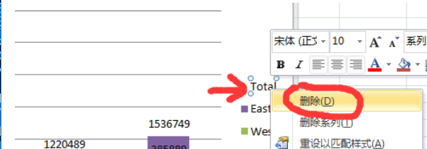带百分比的堆积条件形图制作