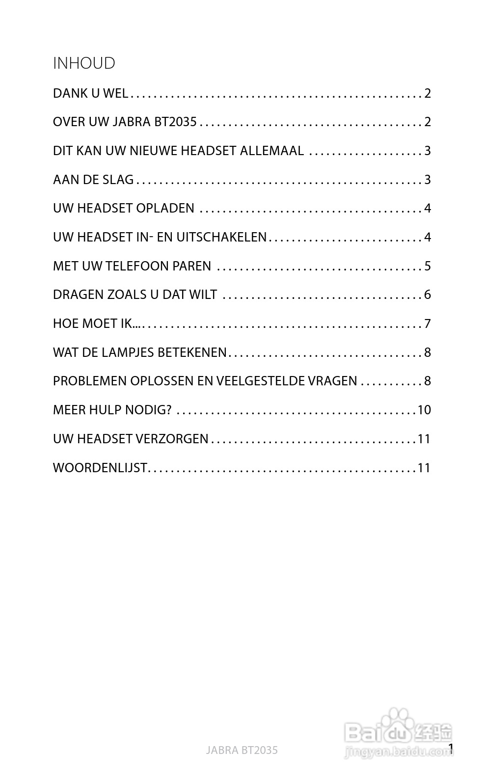 捷波朗BT2035蓝牙耳机使用说明书:[10]