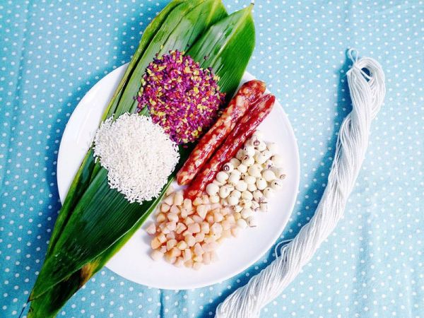 花米干贝小粽子