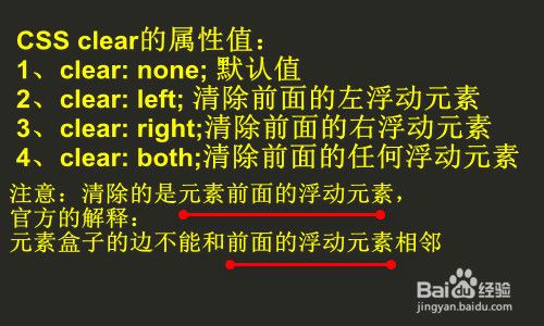 Css清除浮动clear的正确用法 百度经验