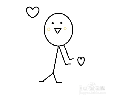 如何画开心小人儿的简笔画