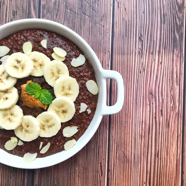 可可香蕉燕麦麸皮粥