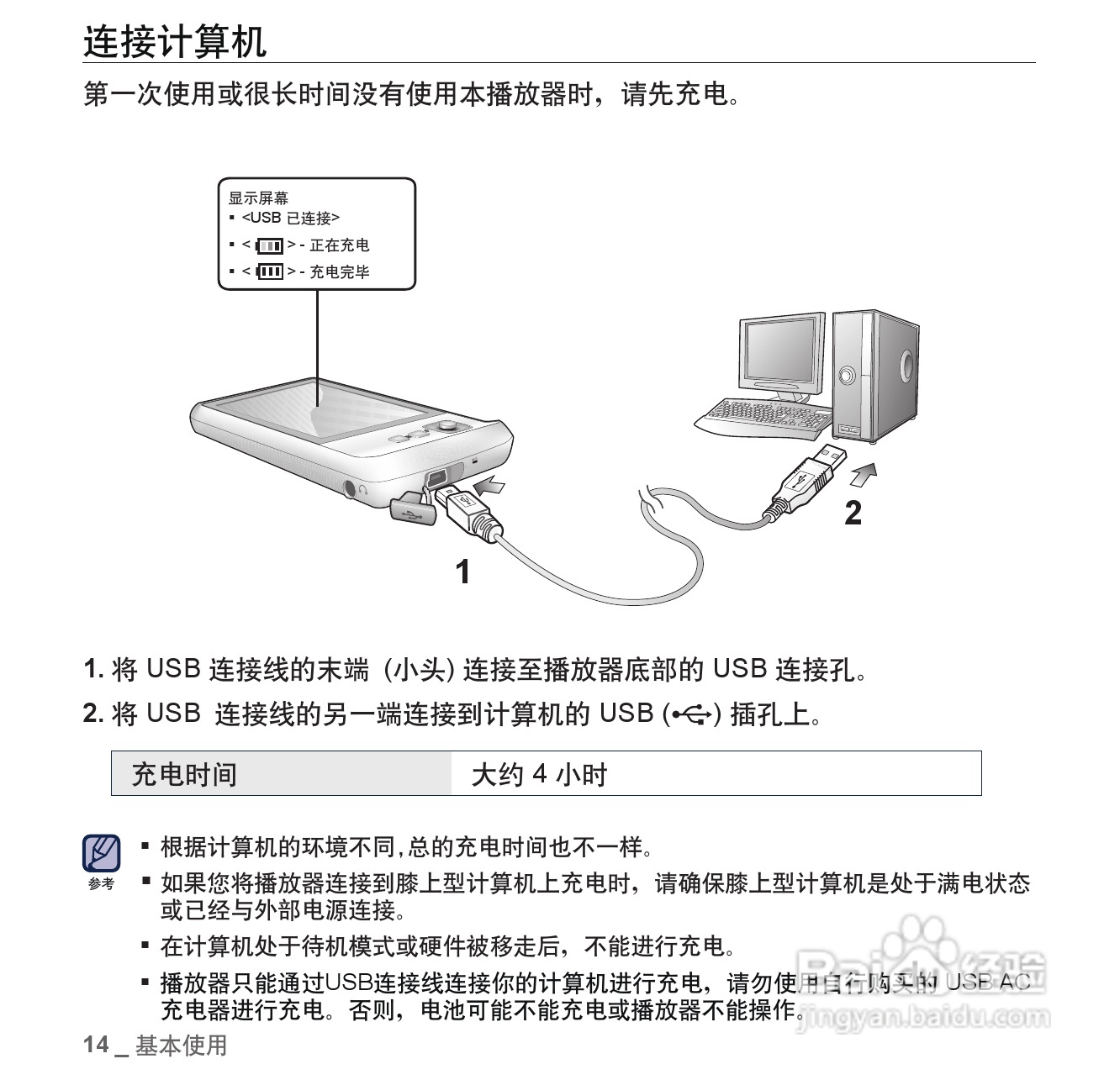 三星YP-CP3AW MP4播放器使用说明书:[2]