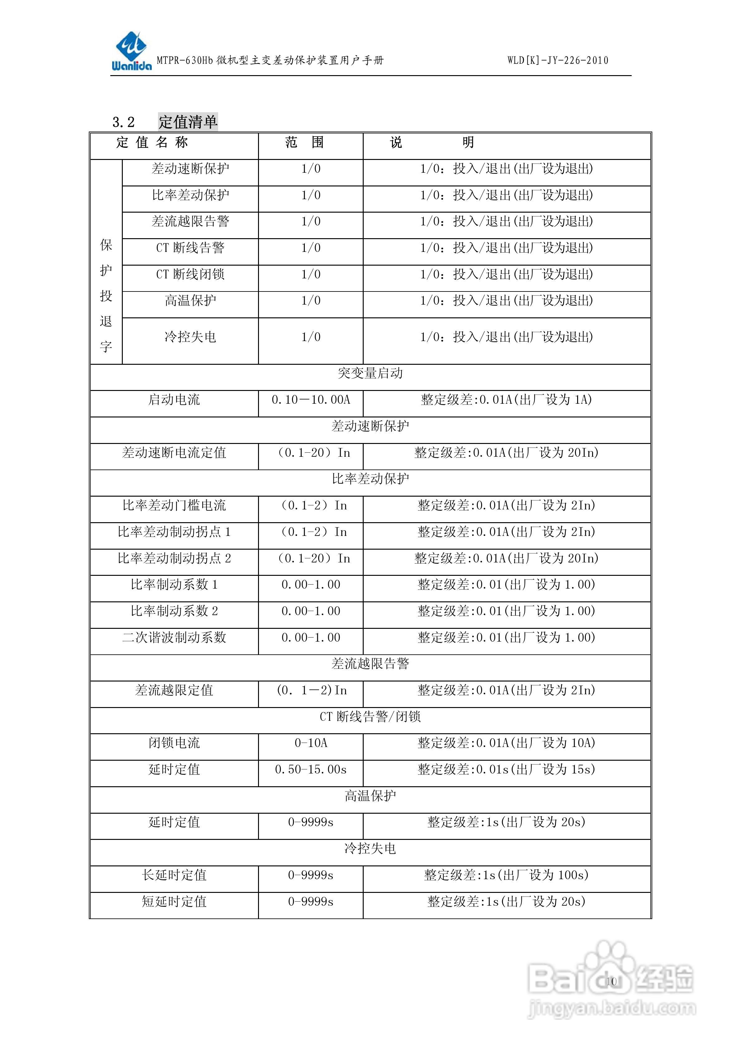 MTPR-630Hb微机型变压器差动保护装置用户手册:[2]