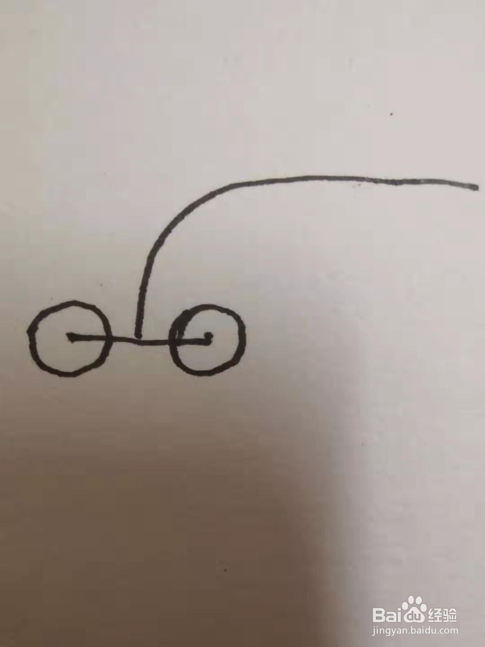 三轮车的简笔画