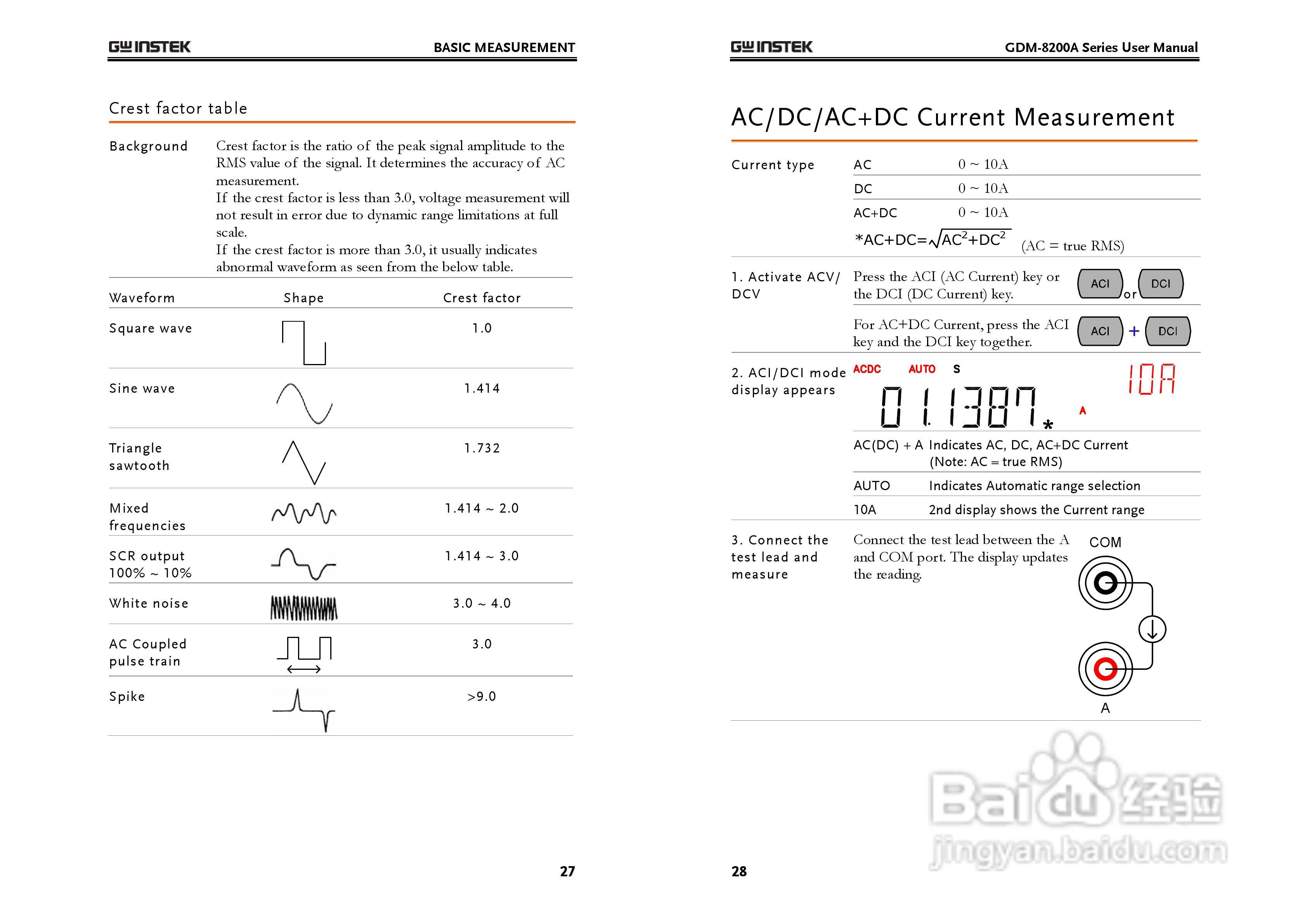 固纬GDM-8251A数字万用表使用说明书:[2]