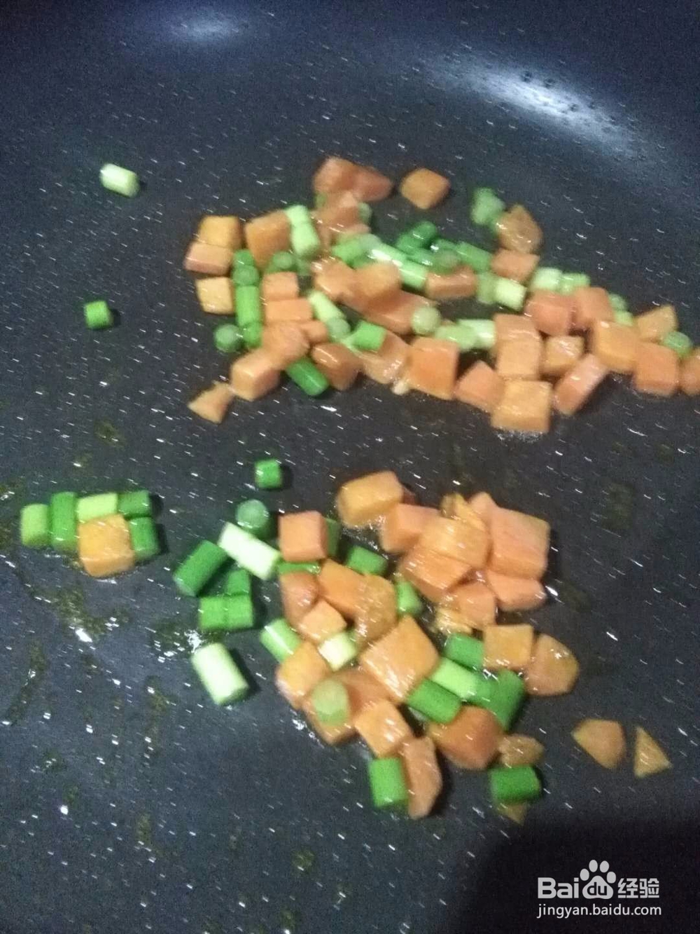 冬笋胡萝卜蒜薹炒饭