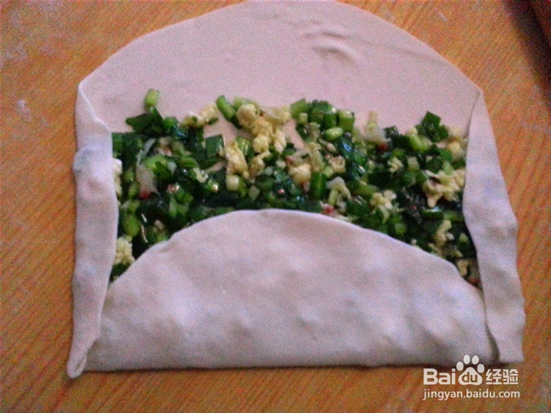 韭菜鸡蛋烙饼的做法