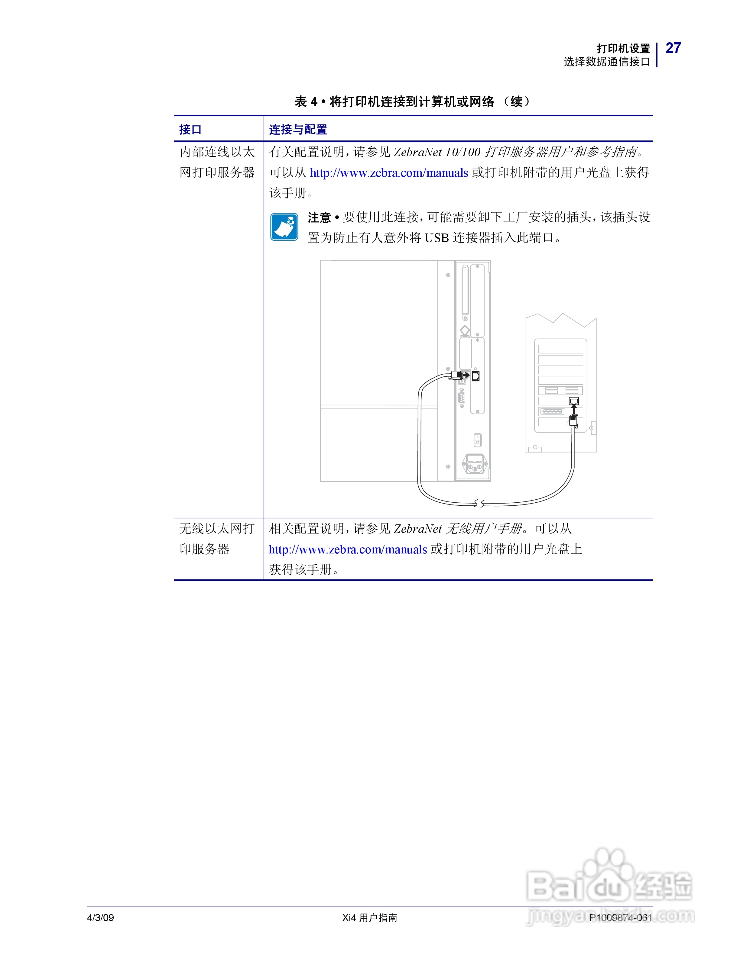 斑马110Xi4打印机使用说明书:[3]