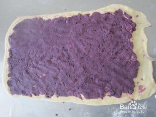 自制紫薯面包卷